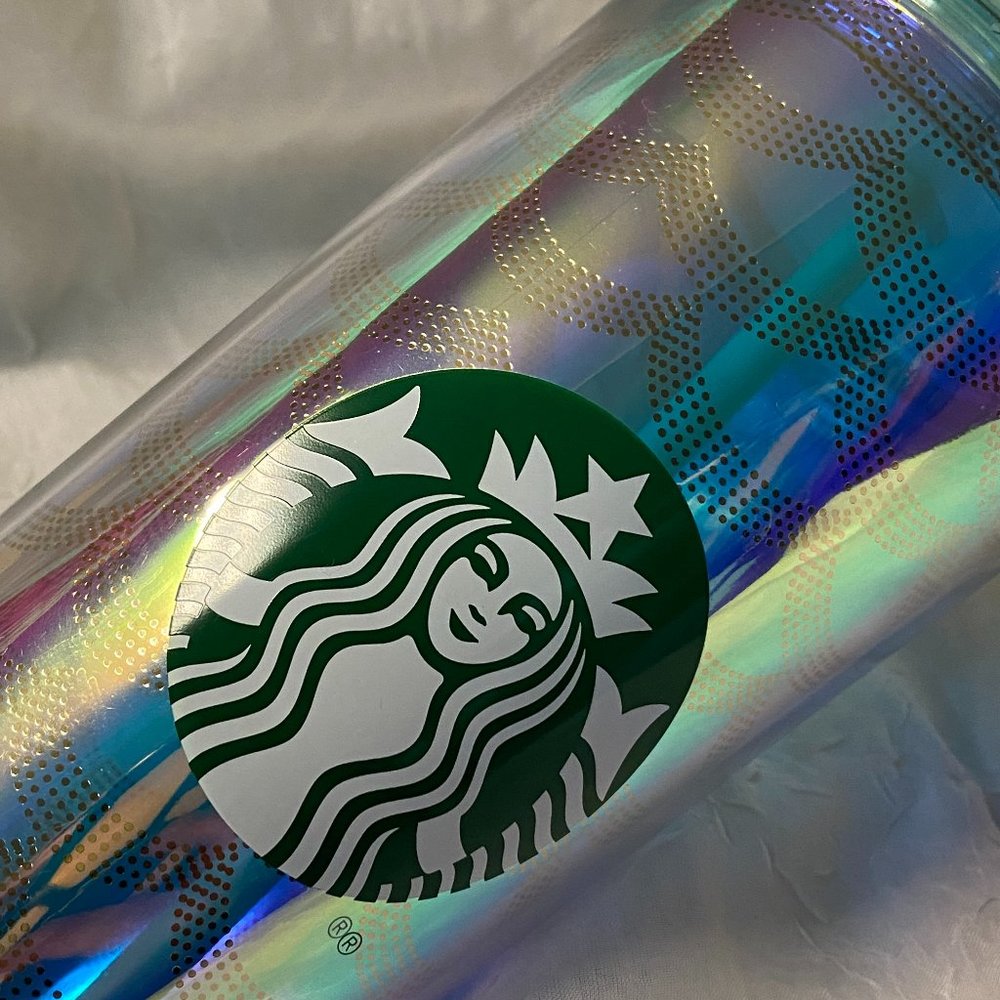NWT ~ Rare ~ Holographic Mermaid Starbucks Cold Cup ~ 24 fl oz